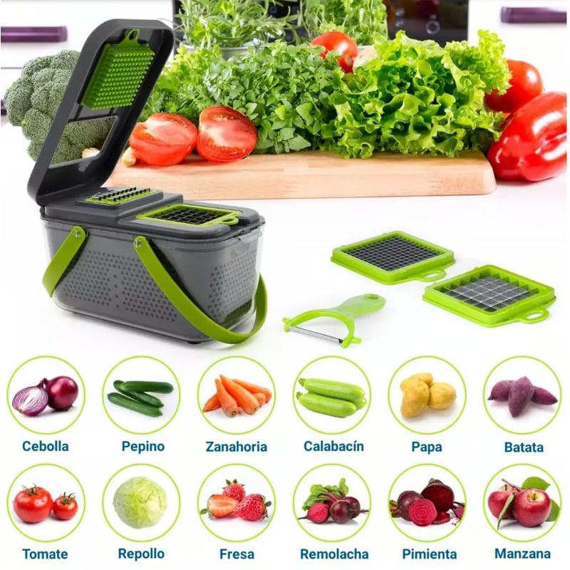🥗🔪 PICADORA MULTIFUNCIONAL DE VERDURAS – 22 PIEZAS 🔪🥗