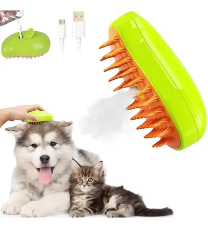 🐶✨ CEPILLO A VAPOR PARA MASCOTAS ✨🐱 3 en 1